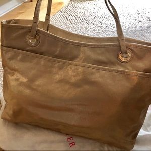Elaine Turner Large Champagne Tote Bag NWT